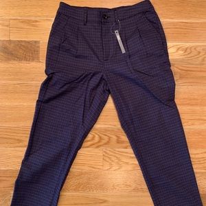 ASOS cigarette pants in navy check (tapered)